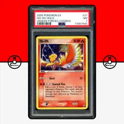 Pokemon PSA 7 HO-Oh Holo Cosmos EX Unseen Forces 27/115 - Image 1