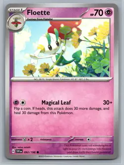 Floette 92/198 Scarlet & Violet Common Pokemon TCG 2023 - Image 1