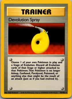 Devolution Spray 72/102 Rare Base Set Unlimited Pokemon Lightly Played - Image 2