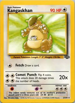 Kangaskhan 21/64 Rare Jungle Pokemon Unlimited Moderately Played - Image 2