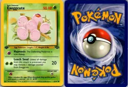 Exeggcute 52/64 Common Jungle Pokemon 1st Edition Moderately Played - Image 1