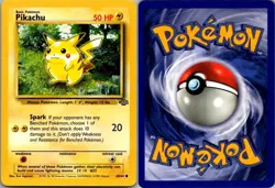 Pikachu 60/64 Common Jungle Pokemon Unlimited Moderately Played - Image 1