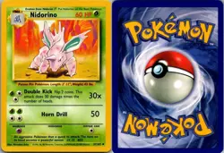 Nidorino 37/102 Uncommon Base Set Unlimited Pokemon Lightly Played - Image 1