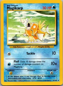 Magikarp 35/102 Uncommon Base Set Unlimited Pokemon Lightly Played - Image 2