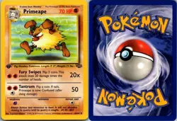Primeape 43/64 Uncommon Jungle Pokemon 1st Edition Moderately Played - Image 1