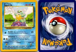 Squirtle 63/102 Common Base Set Unlimited Pokemon Moderately Played - Image 1