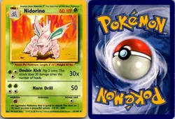 Nidorino 37/102 Uncommon Base Set Unlimited Pokemon Moderately Played - Image 1