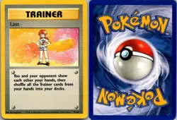 Lass 75/102 Rare Base Set Unlimited Pokemon Moderately Played - Image 1