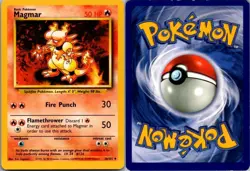 Magmar 36/102 Uncommon Base Set Unlimited Pokemon Moderately Played - Image 1