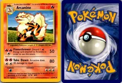 Arcanine 23/102 Uncommon Base Set Unlimited Pokemon Moderately Played - Image 1