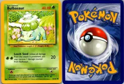 Bulbasaur 44/102 Common Base Set Unlimited Pokemon Moderately Played - Image 1