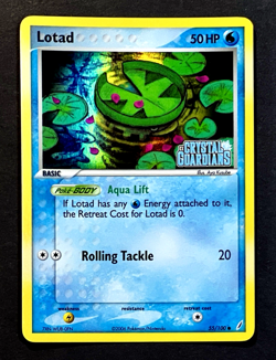 2006 Pokemon LOTAD Ex Crystal Guardians REVERSE HOLO Foil STAMPED Card 55/100 NM - Image 1