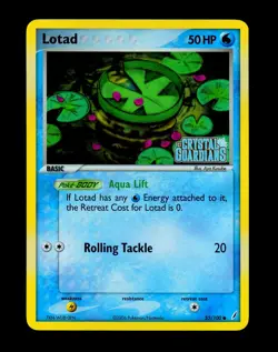 2006 Pokemon LOTAD Ex Crystal Guardians REVERSE HOLO Foil STAMPED Card 55/100 NM - Image 3