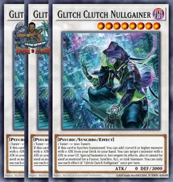 Yugioh! 3x Glitch Clutch Nullgainer CORI-EN036 Common 1st Ed NM - Image 1