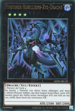 yugioh 1x Finsterer Rebellions-Xyz-Drache LEDD-DEC32 ULTRA RARE DEUTSCH - Image 1