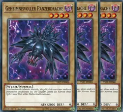yugioh 3x Geheimnisvoller Panzerdrache YS17-DE006 COMMON 1Auflage Deutsch - Image 1