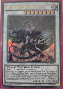 YuGiOh Buster Dragon Ultra Rare 1st Edition BOSH-EN052 - Image 1