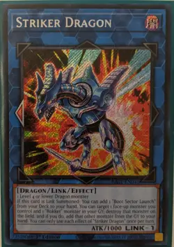 YuGiOh Striker Dragon Secret Rare 1st Edition RA01-EN046 - Image 1
