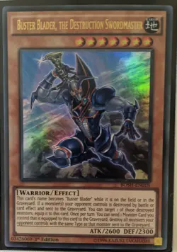 YuGiOh Buster Blader, the Destruction Swordmaster Ultra Rare 1st Ed BOSH-EN018 - Image 1
