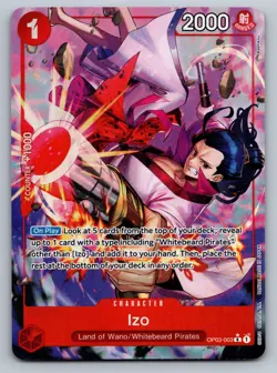 Izo (Alternate Art) One Piece R Premium Booster -The Best- OP03-003 NM - Image 1