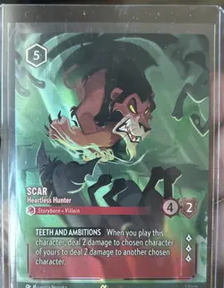 Scar - Heartless Hunter (Store Championship) 14 Disney Lorcana Promo Cards Holo - Image 1