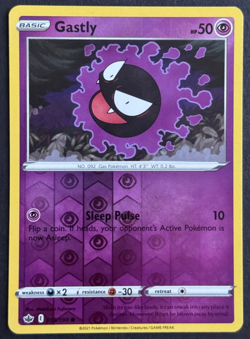 Gastly 55/198 Chilling Reign Reverse Holo Common Pokemon Card TCG 055/198 - Image 1