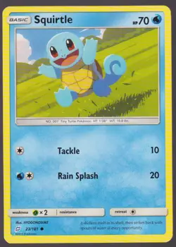 Squirtle Common Sun Moon Team Up 23/181 Pokemon Trading Card TCG - Image 1
