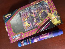 Morpeko V-Union Opened Pokemon Promo Set, 5 Cards, Jumbo, Marnie Playmat - Image 1