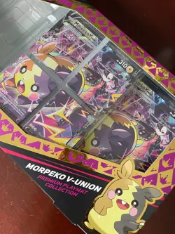 Morpeko V-Union Opened Pokemon Promo Set, 5 Cards, Jumbo, Marnie Playmat - Image 5