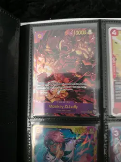 One Piece Card Game 9x Card Lot - Monkey D Luffy OP09 SEC + Alt Arts NM/mint - Image 3