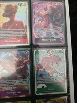 One Piece Card Game 9x Card Lot - Monkey D Luffy OP09 SEC + Alt Arts NM/mint - Image 5