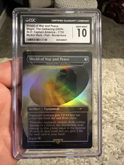 🔥Shield Of War And Peace FOIL Borderless Marvel MTG Secret Lair CGC Gem Mint 10 - Image 1