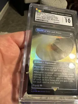 🔥Shield Of War And Peace FOIL Borderless Marvel MTG Secret Lair CGC Gem Mint 10 - Image 3