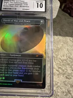 🔥Shield Of War And Peace FOIL Borderless Marvel MTG Secret Lair CGC Gem Mint 10 - Image 5
