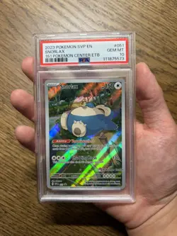 2023 POKEMON 151 POKEMON CENTER ETB PROMO #051 SNORLAX PSA 10 - Image 1