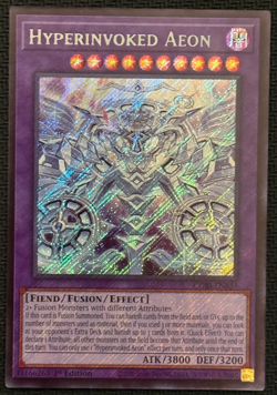 Yugioh! Hyperinvoked Aeon Secret Rare Near Mint 1st Edition CORI-EN033 - Image 1