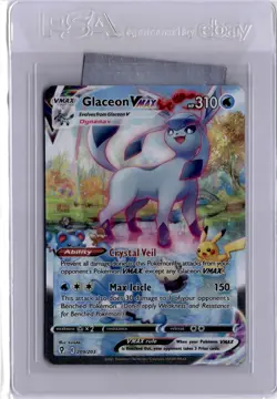 Glaceon VMAX Alternate Art Evolving Skies 209/203 Pokemon Card FA 2021 - Image 1