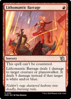 LITHOMANTIC BARRAGE x4 mtg NM-M March of The Machine 4 Unc - Image 1