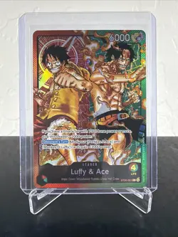 Bandai One Piece Card Game Luffy & Ace Leader ST30-001 - Image 1