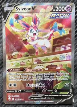 Sylveon V Alt Art Evolving Skies 184/203 Pokemon Card Holo Rare 2021 Near Mint - Image 1