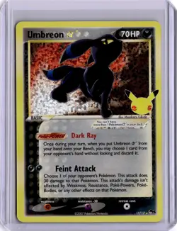 Umbreon Gold Star Celebrations Classic Collection Pokemon 17/17 Holo Card - Image 1