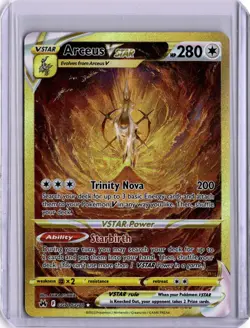 Arceus VSTAR Gold GG70/GG70 Crown Zenith Pokemon Card Full Alt Art Holo - Image 1