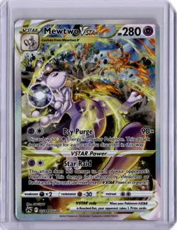 Mewtwo VStar GG44/GG70 Crown Zenith Alternate Art Pokemon Card FA 2023 - Image 1
