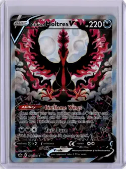 Galarian Moltres V Alt Art Chilling Reign Pokemon Card 177/198 2021 FA NM - Image 1