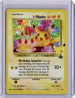 Birthday Pikachu Celebrations Classic Collection Pokemon Card 24 2021 Holo - Image 1