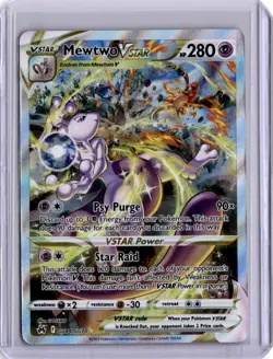 Mewtwo VStar GG44/GG70 Crown Zenith Alternate Art Pokemon Card FA 2023 - Image 1