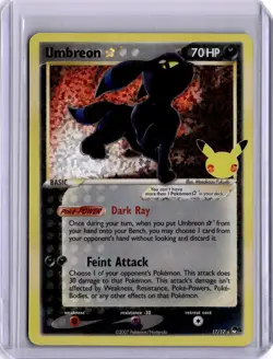 Umbreon Gold Star Celebrations Classic Collection Pokemon 17/17 Holo Card - Image 1