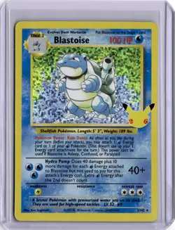 Blastoise Celebrations Classic Collection 2/102 Holo Base Set Pokemon Card 2021 - Image 1