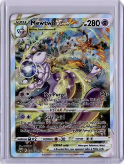 Mewtwo VStar GG44/GG70 Crown Zenith Alternate Art Pokemon Card FA 2023 - Image 1