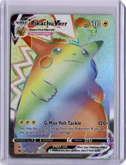 Pikachu VMAX Vivid Voltage Rainbow Rare 188/185 Secret Pokemon Card 2020 - Image 1
